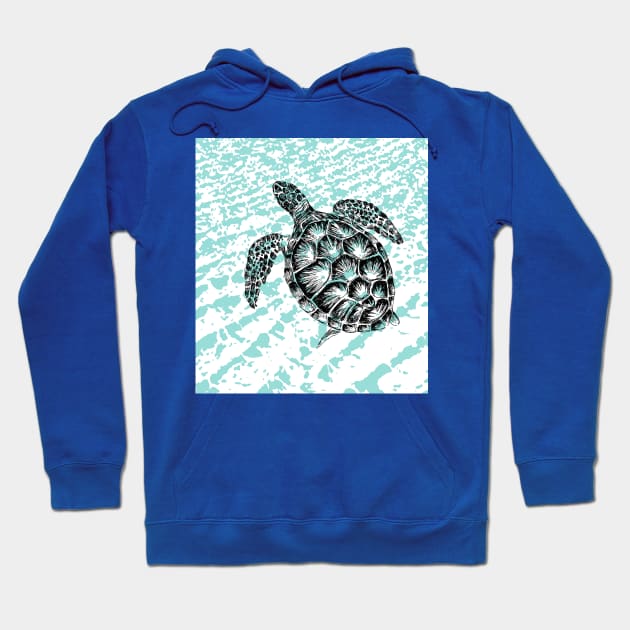Sea turtle print Hoodie by rachelsfinelines